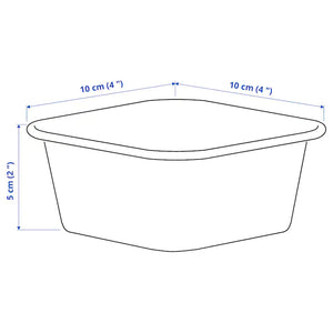 NOJIG Organiser, plastic/beige 10x10x5 cm