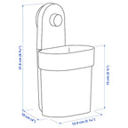 ÖBONÄS Container with suction cup, grey-green