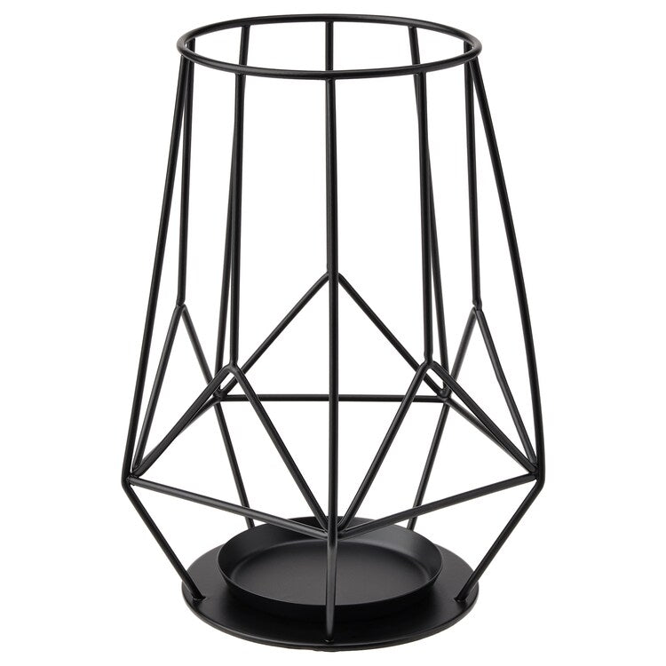 PÄRLBAND

Block candle holder, black 21 cm