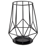 PÄRLBANDBlock candle holder, black 21 cm