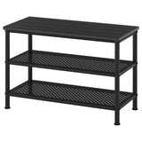 PINNIG Bench with shoe storage, black