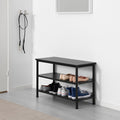 PINNIG Bench with shoe storage, black