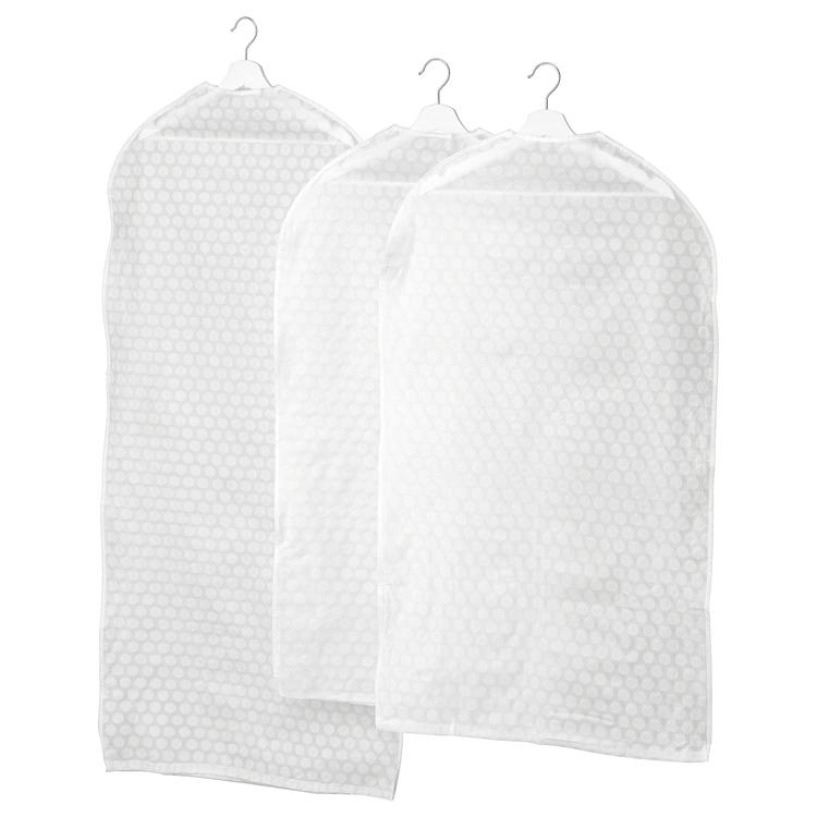 PLURINGClothes cover, set of 3, transparent white