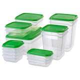 PRUTAFood container, set of 17, transparent, green