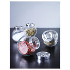 RAJTAN

Spice jar, glass, aluminium-colour, 15 cl/4 pack