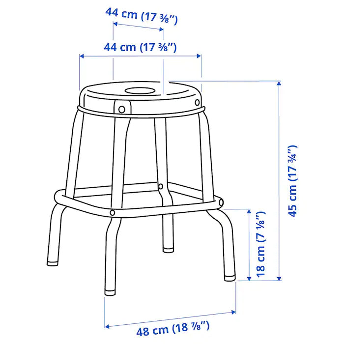 RÅSKOG

Stool, black