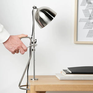 RÅVAROR Clamp table lamp, stainless steel
