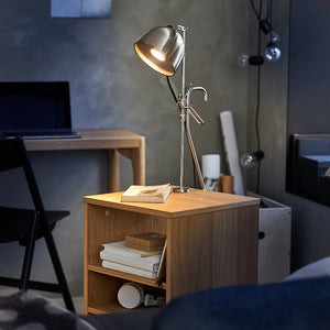 RÅVAROR Clamp table lamp, stainless steel