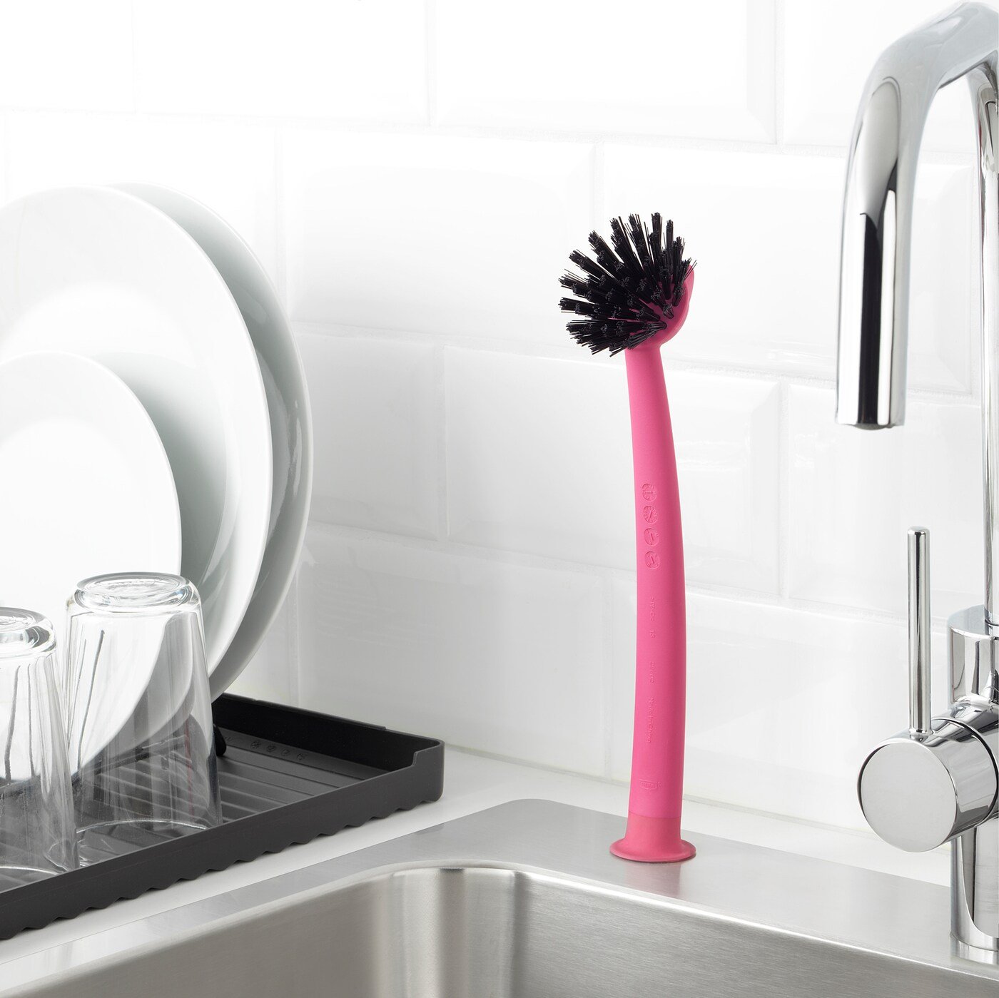 RINNIG 

Dish-washing brush, pink