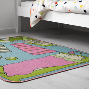 RUMMET Rug, low pile, multicolour