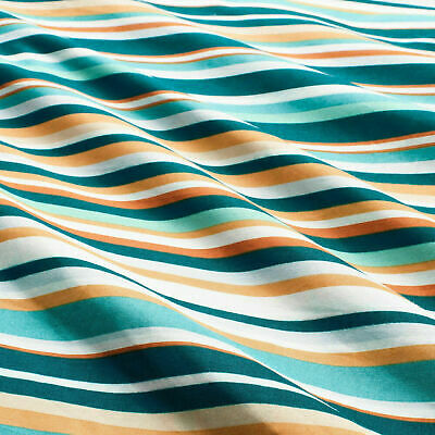 TWIN Duvet Cover with Pillowcase Green Orange Striped