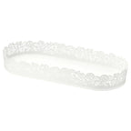 SAMVERKA

Candle dish, oval white 35x15 cm