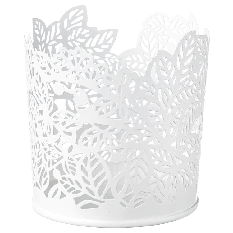 SAMVERKA Tealight holder, white 8 cm