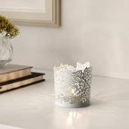 SAMVERKA Tealight holder, white 8 cm