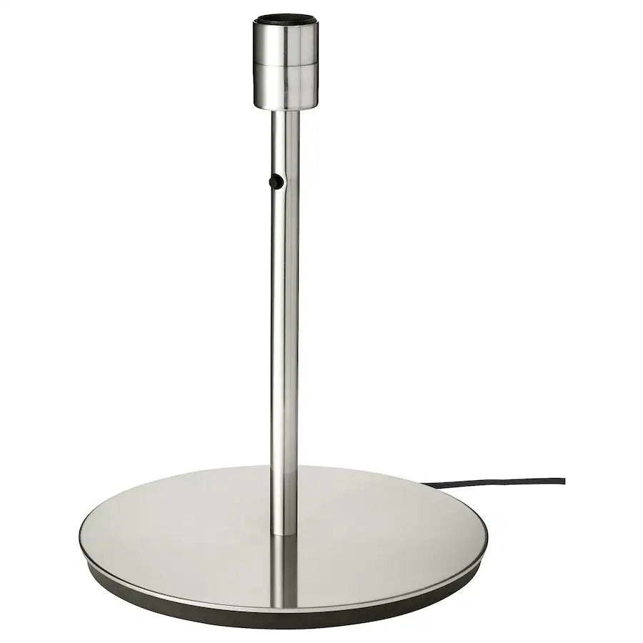 SKAFTET Table lamp base, nickel-plated, 38 cm