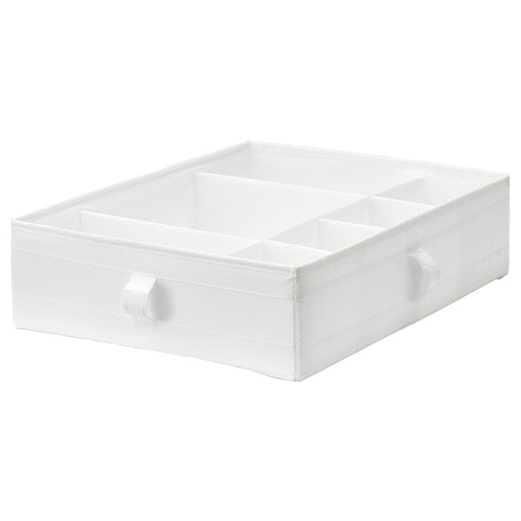 SKUBB Box with compartments,white