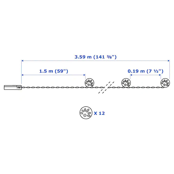 STRÅLA

LED lighting chain with 12 lights