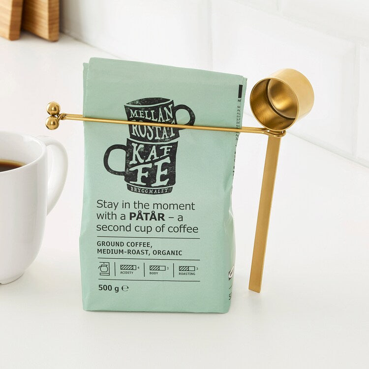 TEMPERERAD

Coffee measure and clip, brass