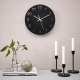 TUNNIS Wall clock, low-voltage/black