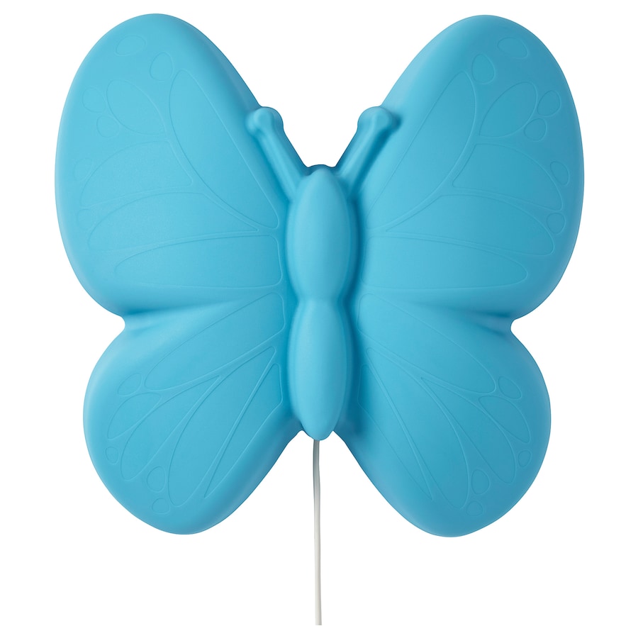 UPPLYST LED wall lamp, butterfly light blue
