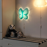 UPPLYST LED wall lamp, butterfly light blue