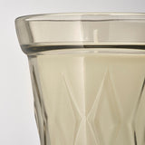VÄLDOFT Scented candle in glass, Rhubarb elderflower/ beige8 cm
