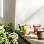 VÄLDOFT

Scented candle in glass, wild strawberry/dark pink8 cm