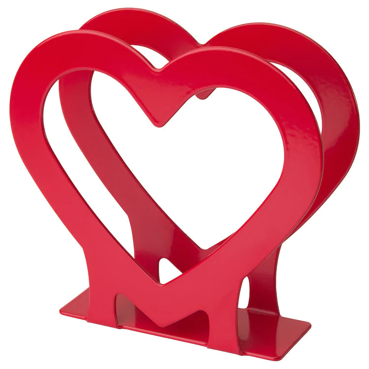 VINTER 2020Napkin holder, heart-shaped red