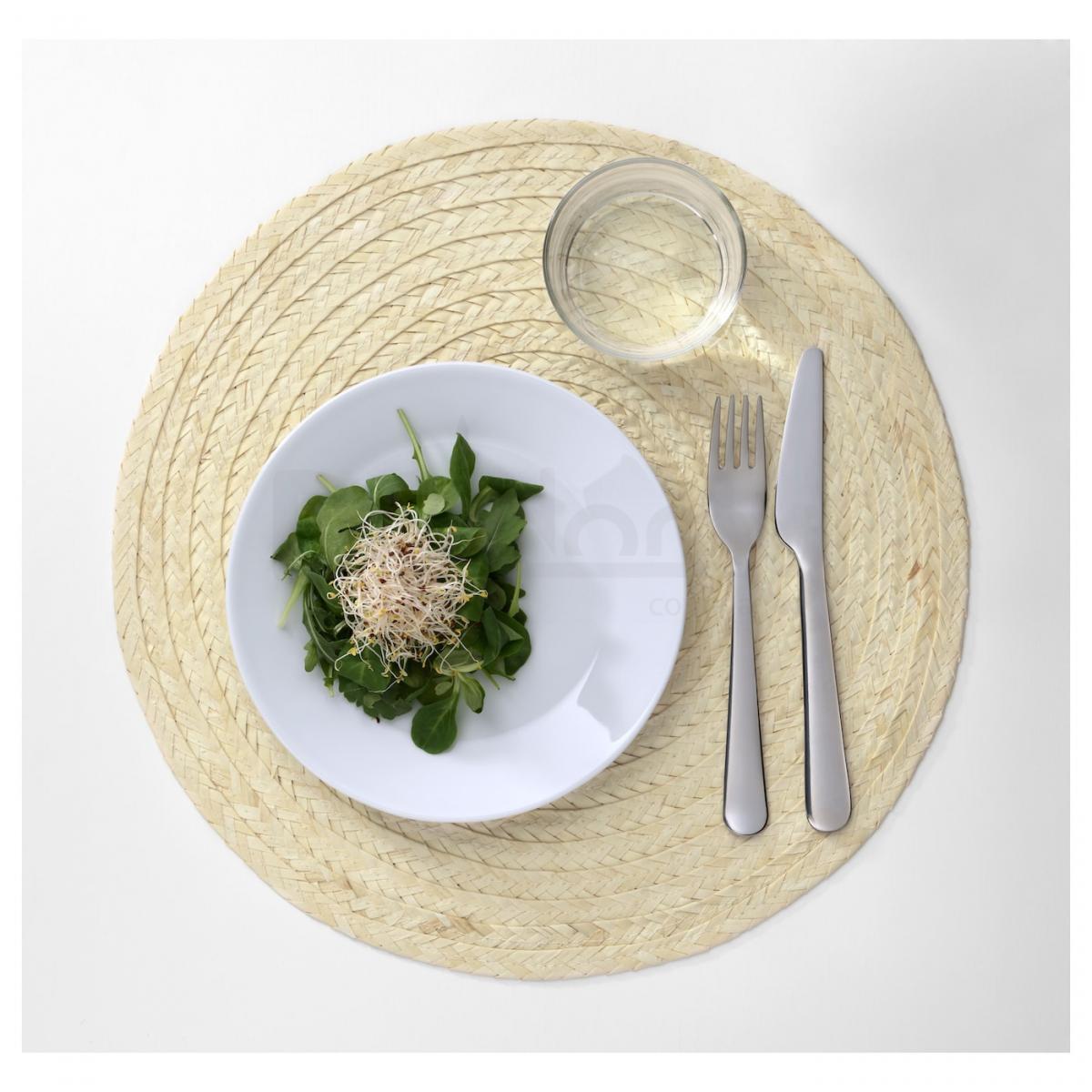 SLUTEN Place mat, palm leaf/natural